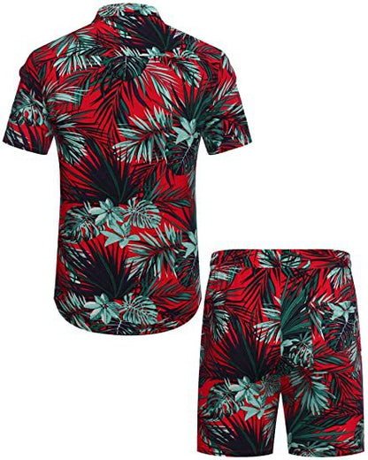 Leisure Summer Men's Short Sleeves Shirts and Shorts