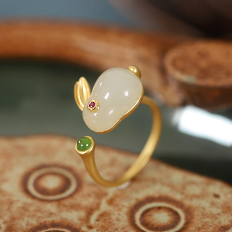 Sterling Sliver Gold-Plating Cute Rabbit Design Jewelry Sets