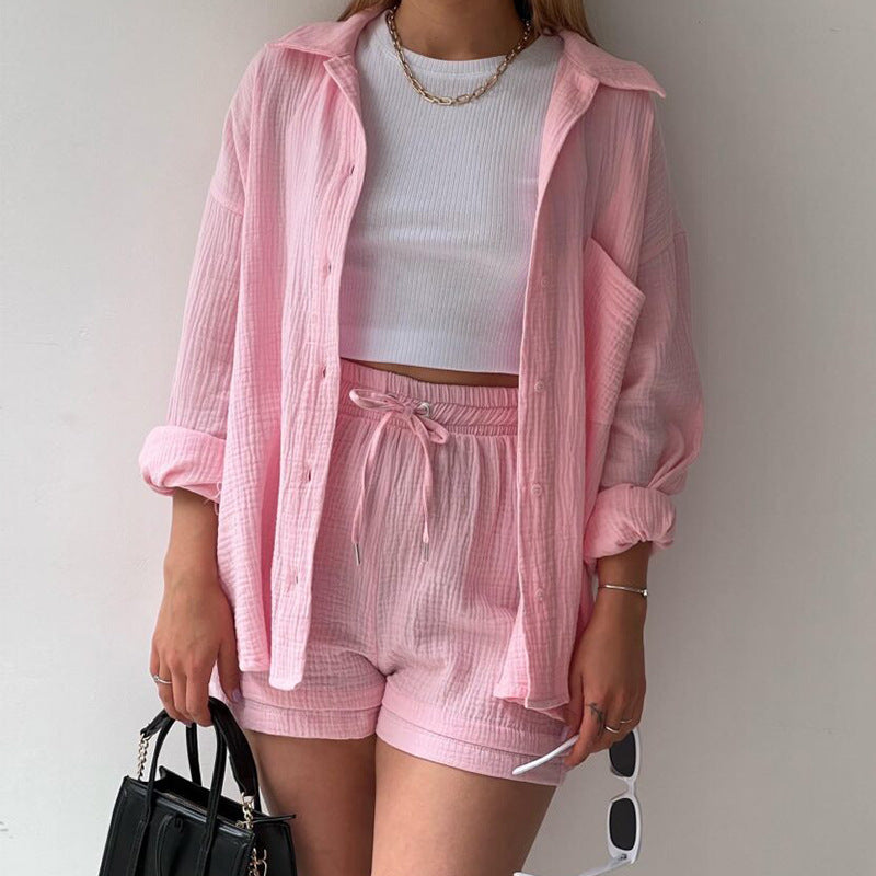 Casual Drawstring Plus Sizes Three Pieces Women Suits