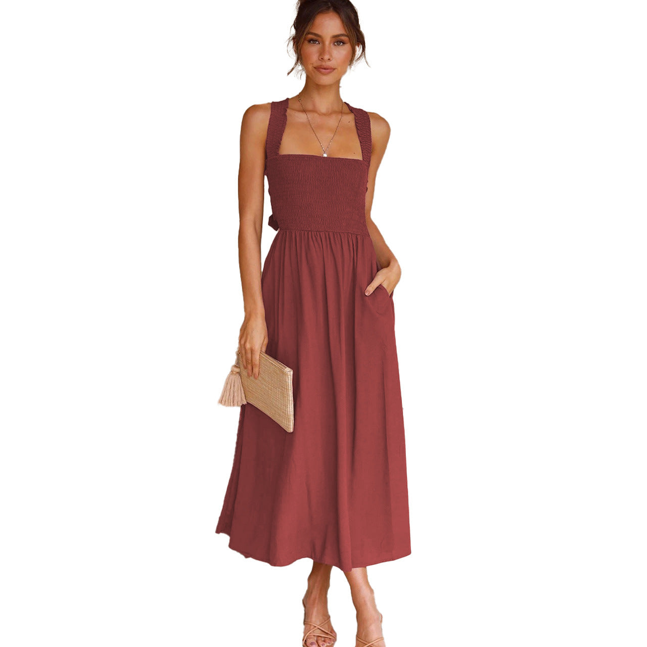 Sexy Backless Off The Shoulder Summer Linen Dresses
