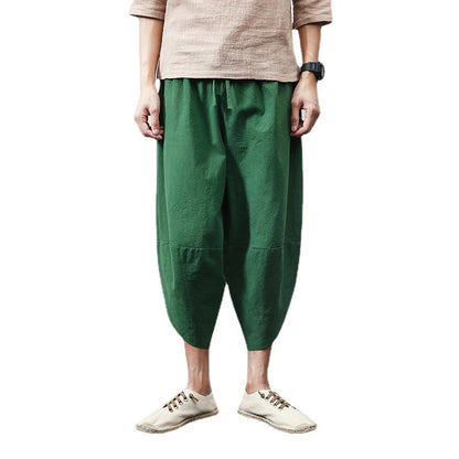 Casual Linen Plus Size Harem Men's Trousers