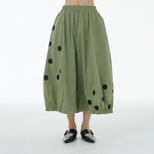 Designed Summer Plus Sizes Wide Legs Pants