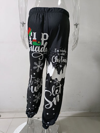 Casual Christmas Harem Pants for Women