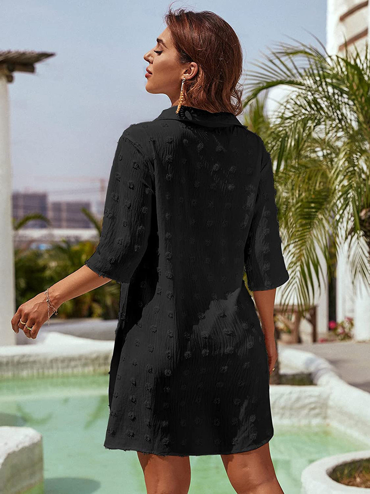 Summer Irregula Shirts Cover Ups Dresses