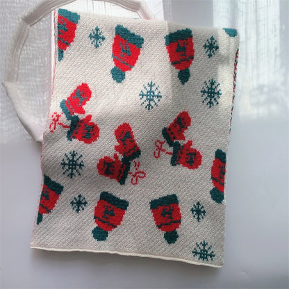 Lovely Warm Knitting Girl's Scarf for Christmas