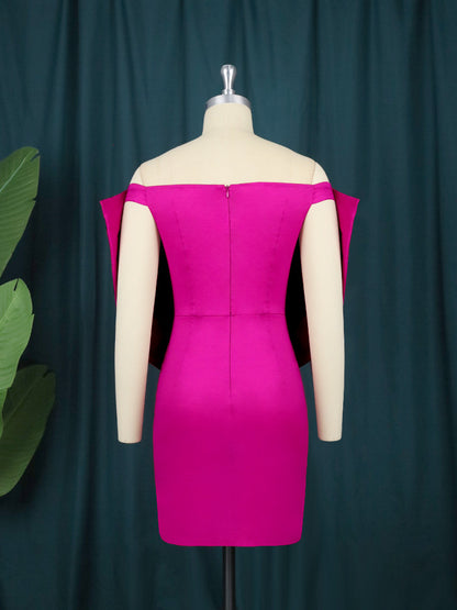 Designed Strapless Bowknot Design Party Sheath Dresses