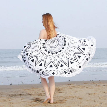 Women Summer Beach Fast Drying Print Beach Towel-STYLEGOING