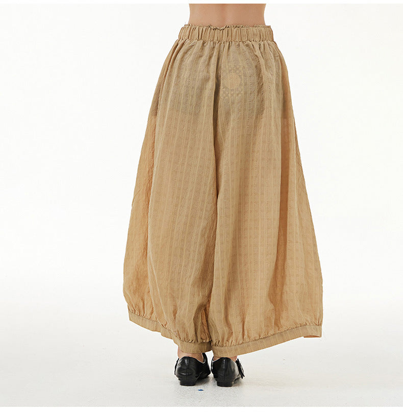 Vintage Designed Plus Sizes Summer Wide Legs Pants