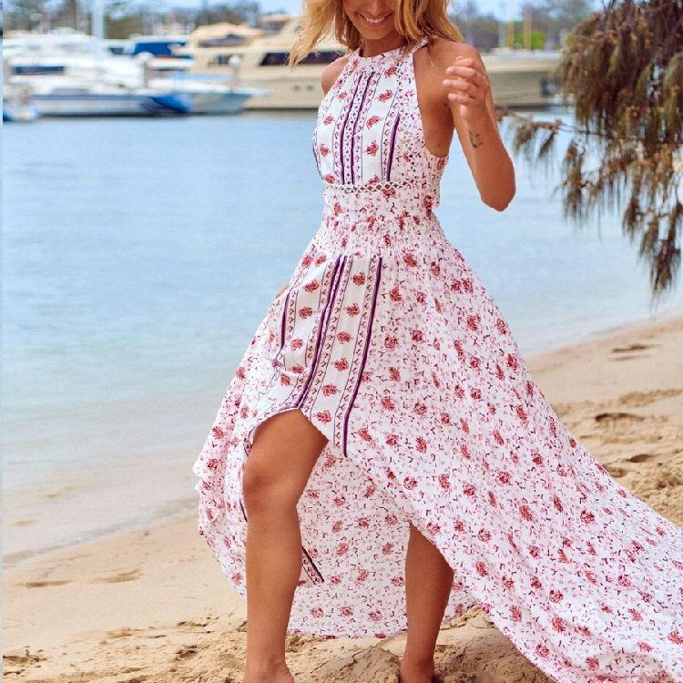 Women Bomemia Split Front Backless Dresses-STYLEGOING