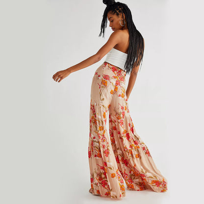 Casual Dyed Trumpet Pants for Women