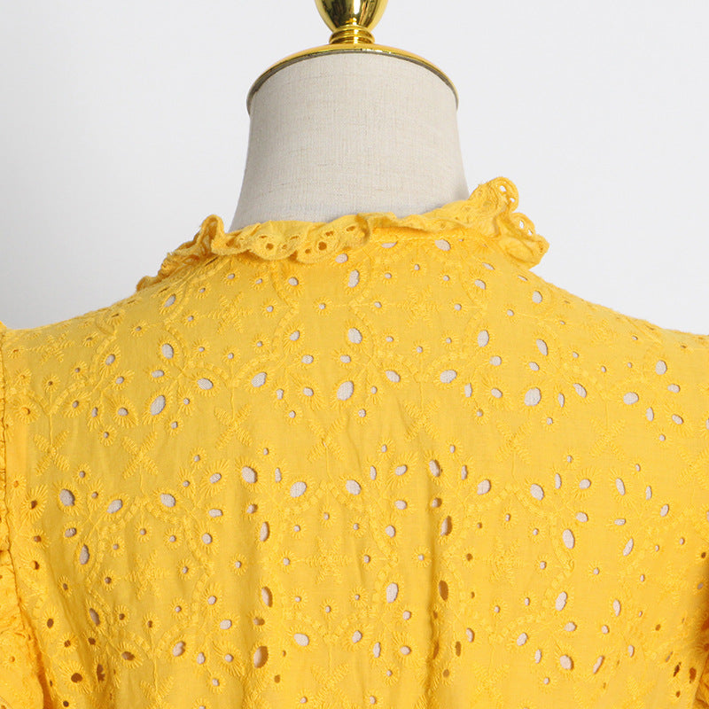 Vintage Embroidery Long Lace Dresses