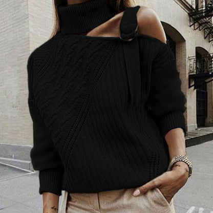 Casual Turtleneck Knitted Women Sweaters