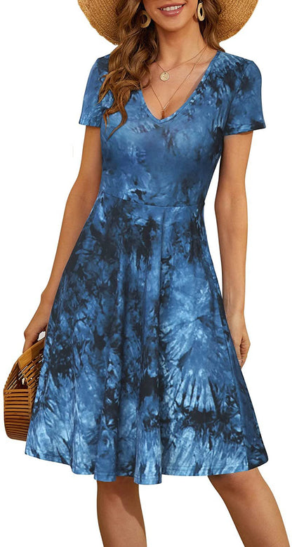 Summer Short Sleeves Daily Dresses