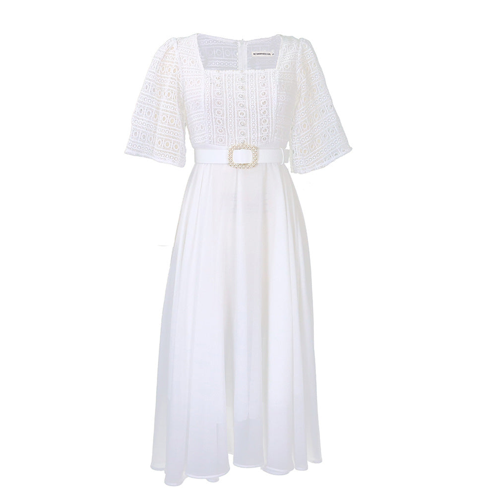 Elegant Chiffon Women Dresses with Belt
