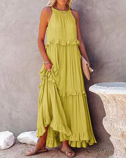 Summer Irregular Design Long Holiday Dresses