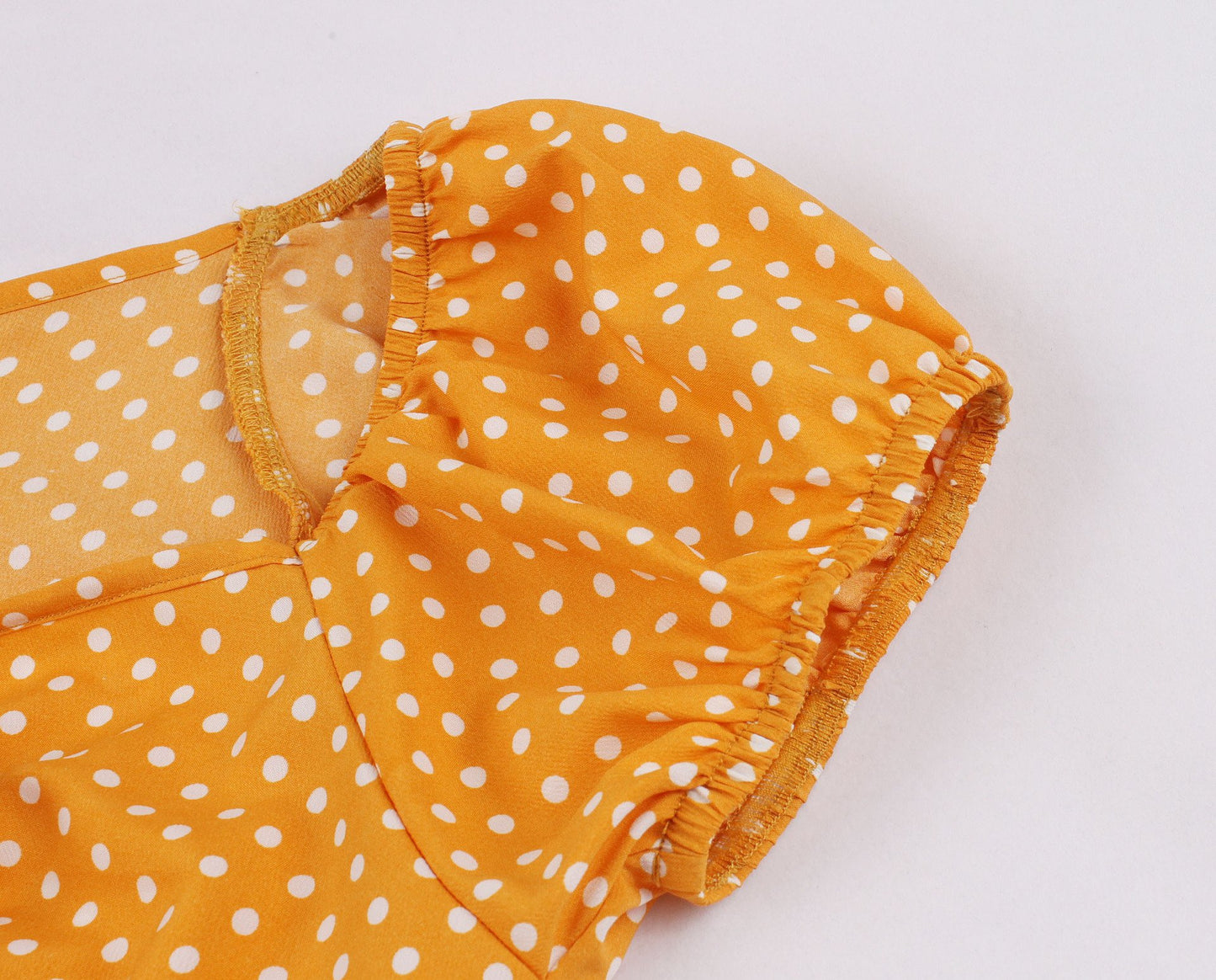 Women Short Sleeves Dot Print Vintage Dresses-STYLEGOING