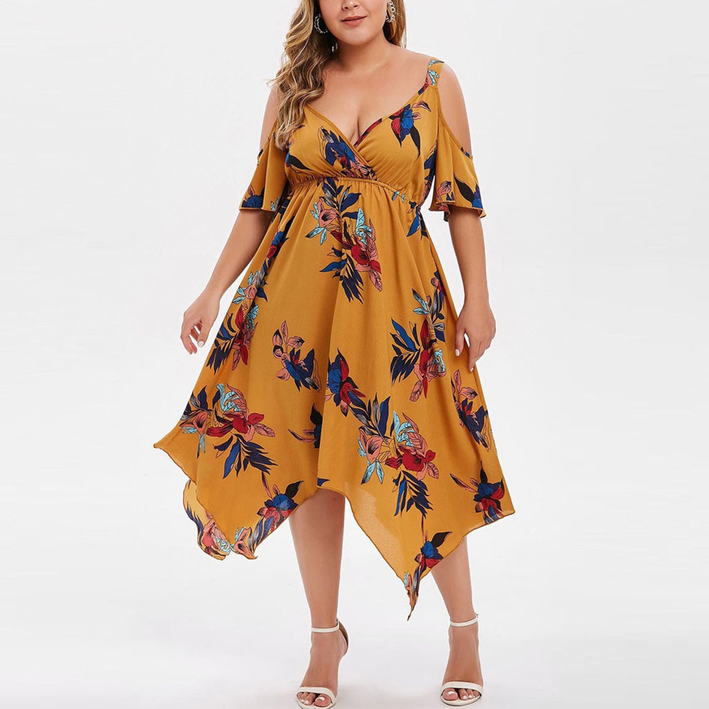 Summer Chiffon Women Plus Sizes Dresses