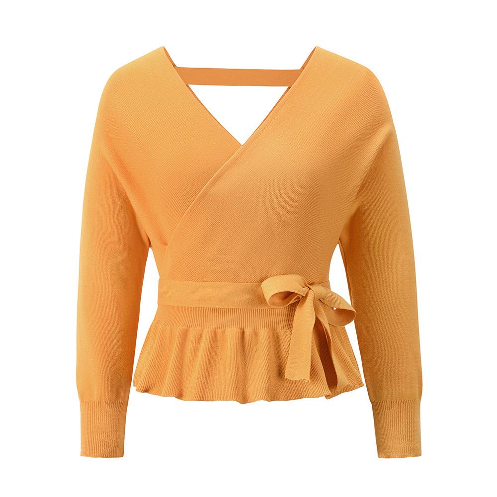 New Pullover V Neck Knitting Sxey Sweaters-STYLEGOING
