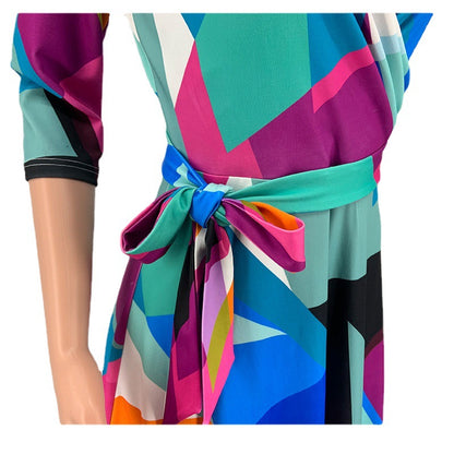 Women V Neck Geometry Design Long Party Dresses