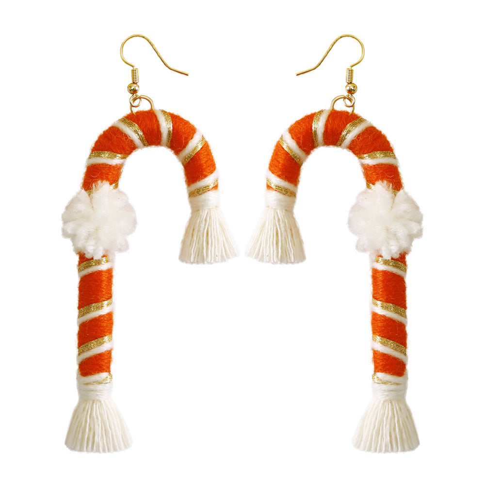 Christmas Design Boho Woven Tassel Earrings
