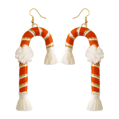 Christmas Design Boho Woven Tassel Earrings
