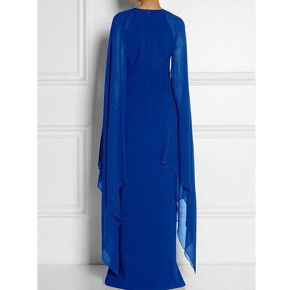 Fashion Chiffon Irregular Cape Dresses