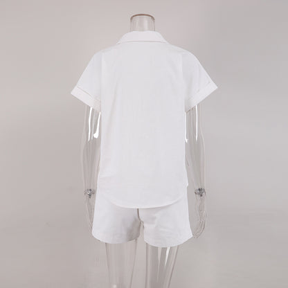 Summer Two Pieces White Women Suits