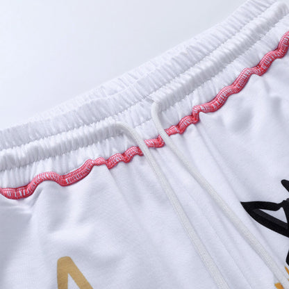 Casual Graffiti Print Wide Legs Pants for Women