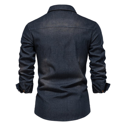 Casual Denim Long Sleeves Shirts for Men