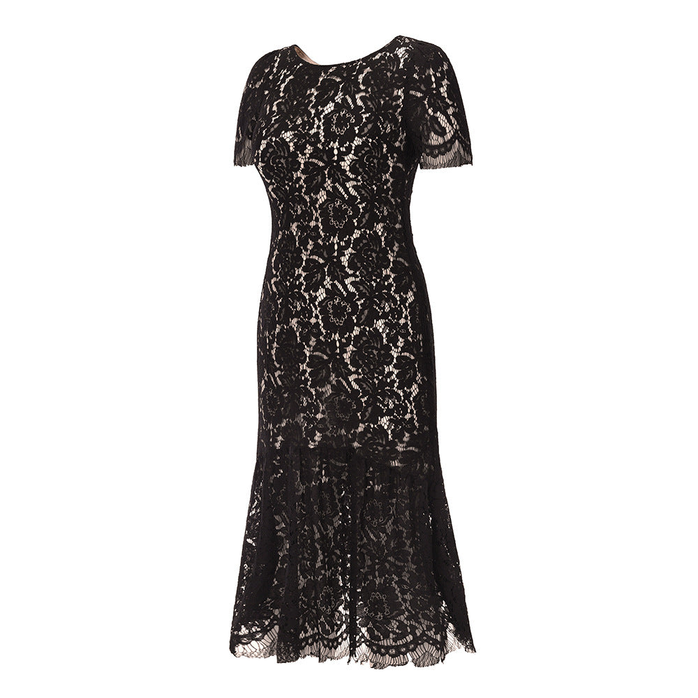 Sexy Backless Elegant Lace Dresses for Women