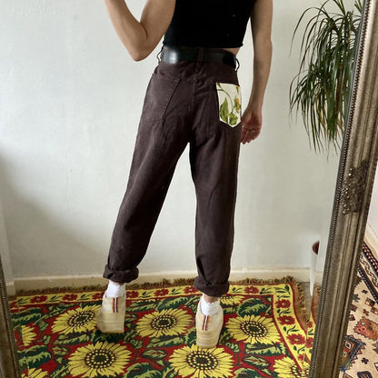 Casual Floral Print Demin Loose Pants-STYLEGOING