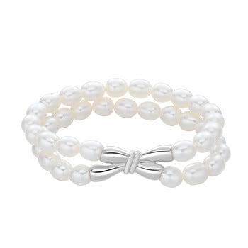 Fashion Butterfly Design Sterling Silver Pearl Bracelets