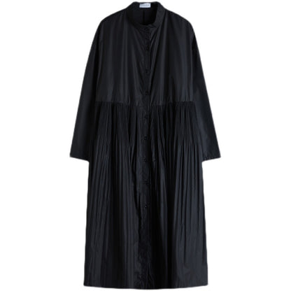 Vintage Stand Collar Plus Sizes Fall Shirts Dresses