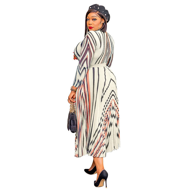 Women Floral Print Long Sleeves Dresses
