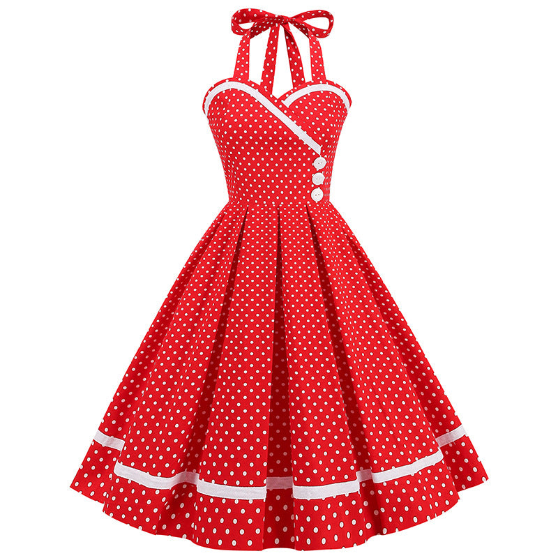 Vintage Sleeveless Halter Dresses