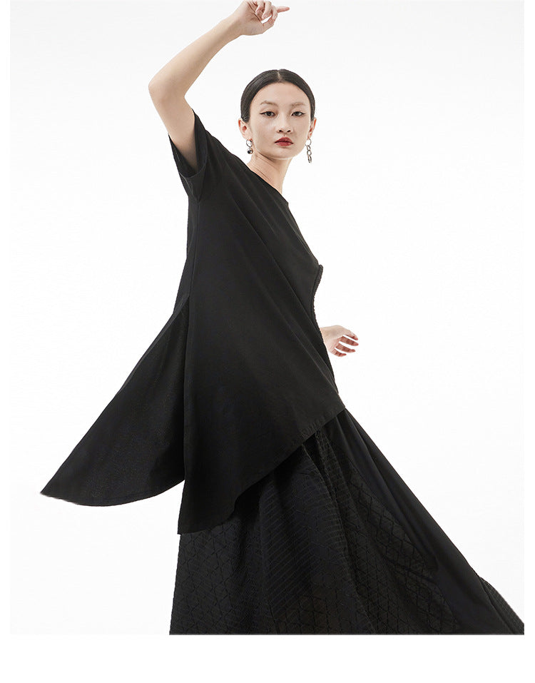 Simple Irregular Design Summer Women T Shirts