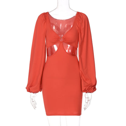 Sexy Lantern Sleeves Summer Short Dresses