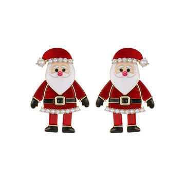 Christmas Santa Claus Women Studs Earrings