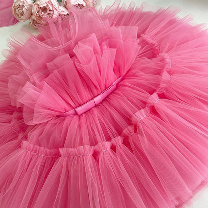 Cute Bow Sleeveless Princess Party Dresses