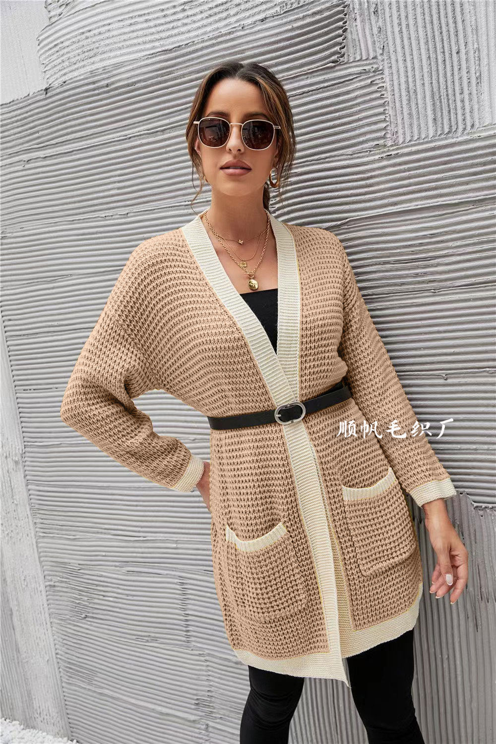 Casual Knitting Long Sleeves Women Overcoat