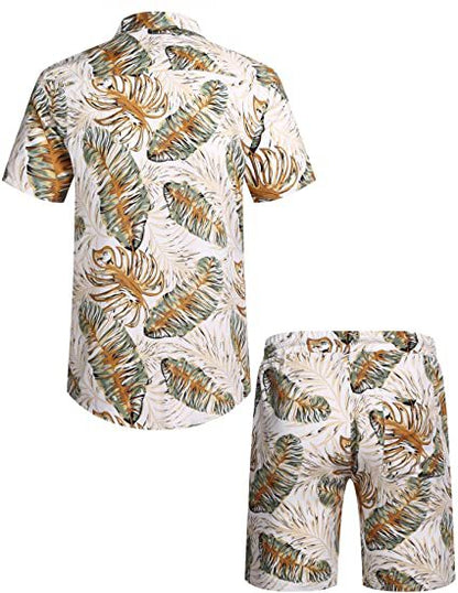 Leisure Summer Men's Short Sleeves Shirts and Shorts