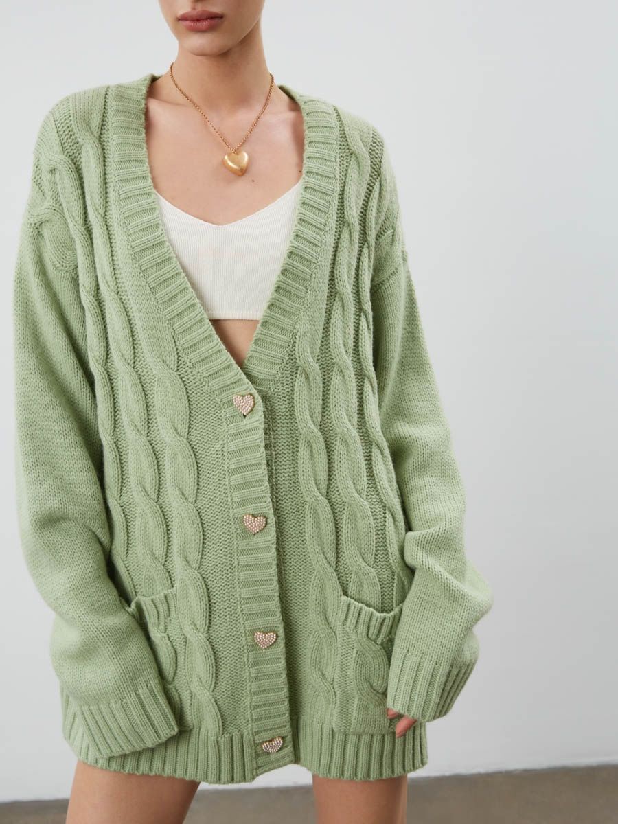 Casual Loose Knitting Women Fall Cardigan Overcot-STYLEGOING