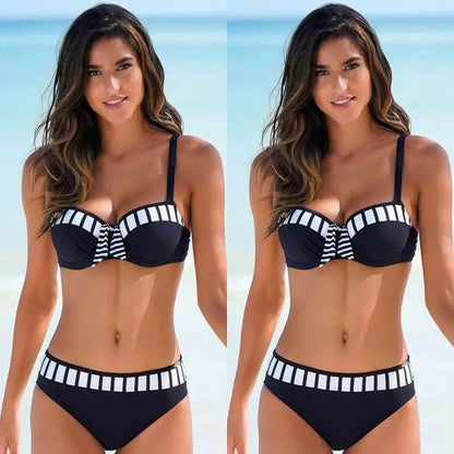 Black Women Summer Beach Bikini Swimwear-STYLEGOING