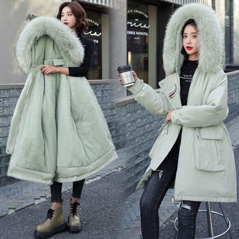 Warm Thick Velvet Plus Sizes Winter Outerwear for Women