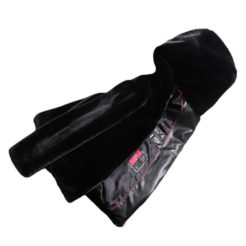 Warm Winter Artificial Fur Plus Sizes Overcoats for Men