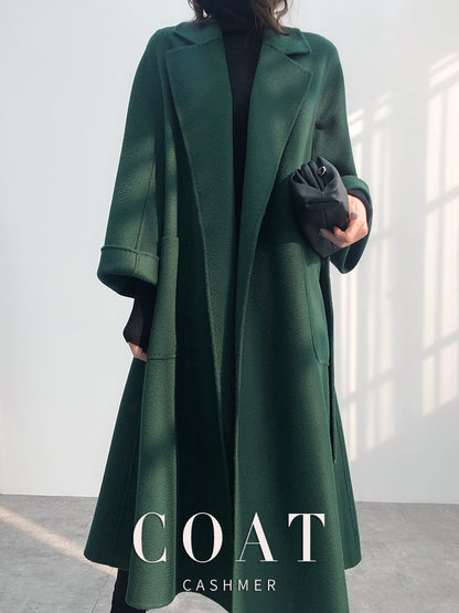 Luxury Woolen Winter Long Overcoat for Women