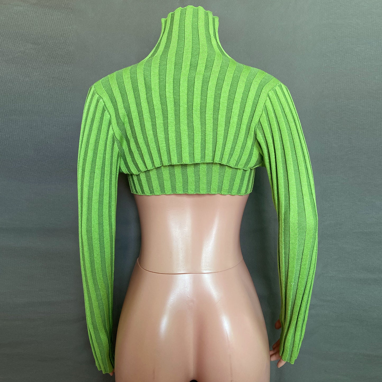 Sexy High Neck Knitting Women Short Tops Suits