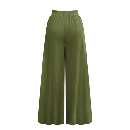Casual Side Split Women Summer Pants