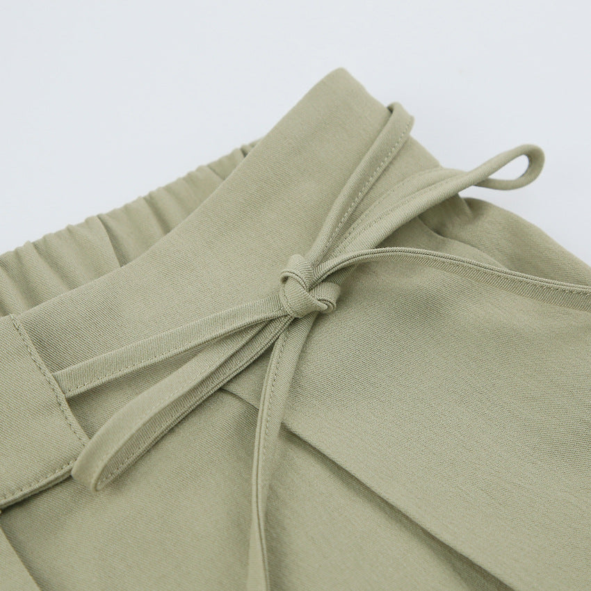 Summer Casual High Waist Women Wide Leg Pants
