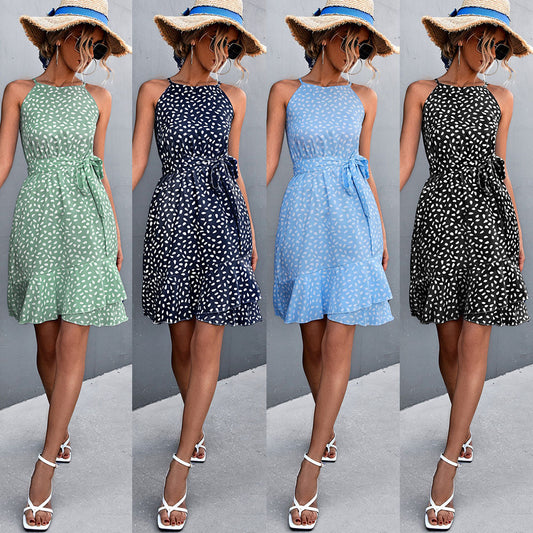 Summer Halter Irregular Mini Dresses